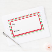 Minimal Feestelijke Holiday Stripes Label Gift Sti (Envelop)