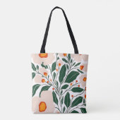 Minimal Floral Botanical Pattern Tote Bag (Dos)