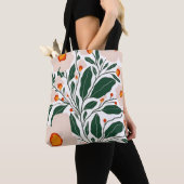 Minimal Floral Botanical Pattern Tote Bag (De près)