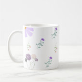 Minimal Floral Coffee White Mug  (Gauche)
