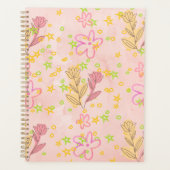 Minimal Floral Doodle Pattern –Pastel Pink pattern (Devant)