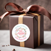 Minimal Floral Eid Mubarak gepersonaliseerde Stick Ronde Sticker