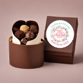 Minimal Floral Eid Mubarak gepersonaliseerde Stick Ronde Sticker