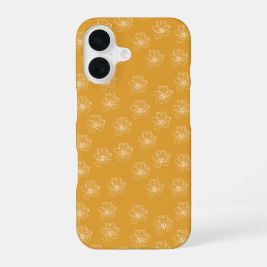 Minimal floral iPhone case 16 Hoesje (Achterkant)