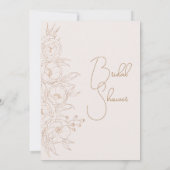 Minimal Floral Line Art Bridal Shower Invitation (Dos)