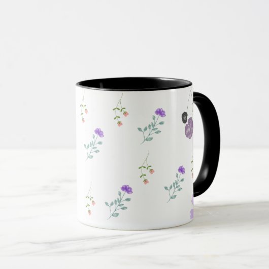 Minimal Floral Pattern Coffee Mug  Mok (Voorkant rechts)