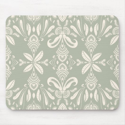 Minimal Floral Pattern Mouse Pad Muismat (Voorkant)