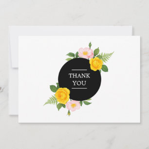 Minimal Floral Wreath Schoonheidssalon Wit Bedankkaart