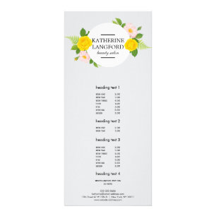 Minimal Floral Wreath Schoonheidssalon Zwart Gestr Reclamekaart