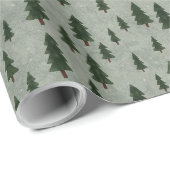 Minimal Forest Pattern Wrapping Paper Cadeaupapier (Rol Hoek)