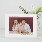 Minimal Front Elegant Berry Terug Kerst Feestdagenkaart (Staand voorkant)