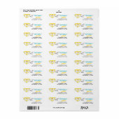 Minimal Fun Funny Crazy Chicken Label (Full Sheet)