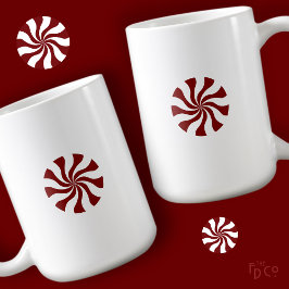 Minimal Fun Peppermint Candy Swirl Hot Chocolate Koffiemok