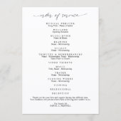 Minimal Funeral Memorial Photo Celebration of Life Programma (Achterkant)