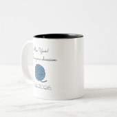 Minimal & Funny Yarn Ball Knitting Mug (Devant gauche)