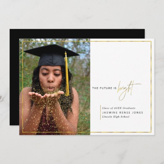 Minimal Future is een prachtig Afstuderen Aankondiging (Voorkant / Achterkant)