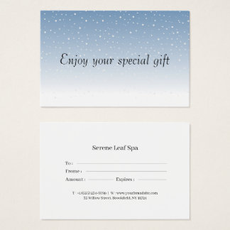 Minimal Gift Certificate Card for Small Businesses Visitekaartje