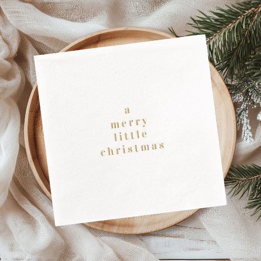 Minimal Gold Foil A Merry Little Christmas
