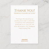 Minimal Gold Galaxy Ketting Display Visitekaartje (Achterkant)