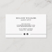 Minimal Gold Lips Visitekaartje voor make-up artie (Voorkant)