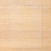 Minimal Gold Monogram Acrylic Wedding Invitation Acryl Uitnodigingen (Voorkant)