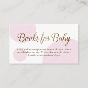 Minimal Gold Pink Rhyme aanvraag Boeken voor baby Informatiekaartje