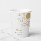 Minimal Gold Sunshine Baby showers papieren bekers (Achterkant)