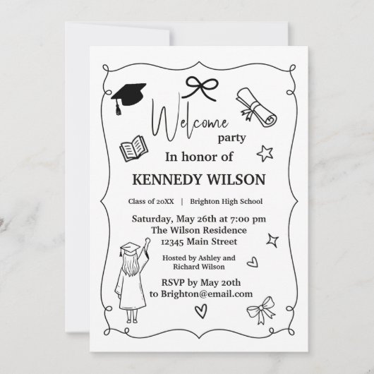 Minimal Graduation Invitation | Class of 2026 (Devant)