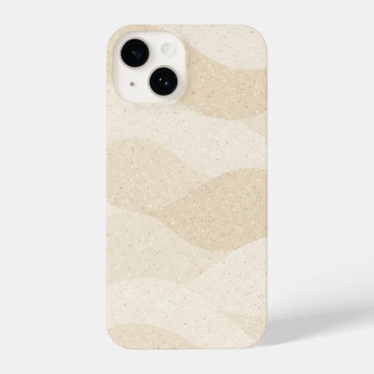 Minimal Grain Texture ,Soft, Neutral pattern iPhone Hoesje (Achterkant)