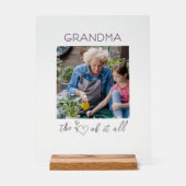 Minimal Grand-mère le cœur de tout Photo Acrylique (Recto)