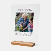 Minimal Grand-mère le cœur de tout Photo Acrylique (Angle)