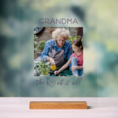 Minimal Grand-mère le cœur de tout Photo Acrylique (Neutre)