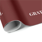Minimal GRATEFUL | Deep Red Holiday Cadeaupapier (Rol Hoek)