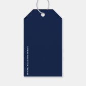 Minimal GRATEFUL | Navy Blue Holiday Cadeaulabel (Achterkant)