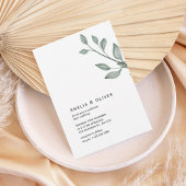 Minimal Greenery Botanical Wedding Invitation