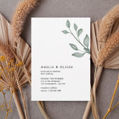Minimal Greenery Botanical Wedding Invitation