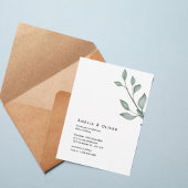 Minimal Greenery Botanical Wedding Invitation
