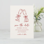 Minimal Hand Drawn Whimsical Doodle Save The Date (Debout devant)