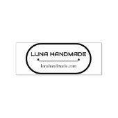 Minimal Handmade Business Address Stamp Rubberstempel (Gestempeld)