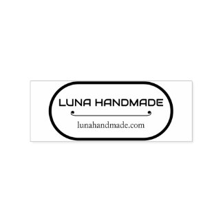 Minimal Handmade Business Address Stamp Rubberstempel