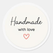 Minimal handmade with love sticker (Devant)
