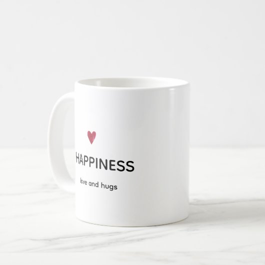 Minimal Happiness Coffee Mug (Devant gauche)