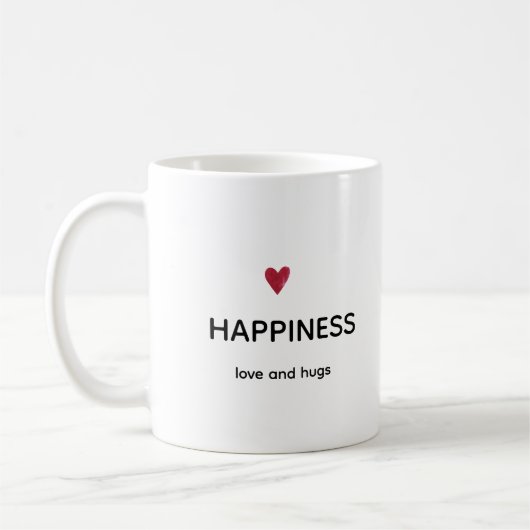 Minimal Happiness Coffee Mug (Gauche)