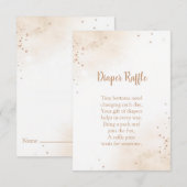 Minimal Heart Diaper Raffle Card – Modern Blush Informatiekaartje (Voorkant / Achterkant)