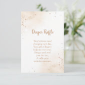 Minimal Heart Diaper Raffle Card – Modern Blush Informatiekaartje (Staand voorkant)