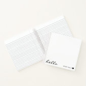 Minimal Hello Modern Heart Design Notitieboek (Binnen)