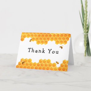 Minimal Honey Bumblebee Boy Baby shower Bedankkaart
