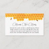 Minimal Honey Bumblebee Boy Books voor Baby shower Informatiekaartje (Voorkant)