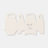 Minimal Ivory Cream Vrijgezellenfeest Dank u Bedankdoosjes (Uitgevouwen)