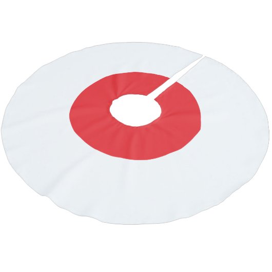 Minimal Japanese Flag Theme Christmas Tree Skirt Kerstboom Rok (Gekanteld)